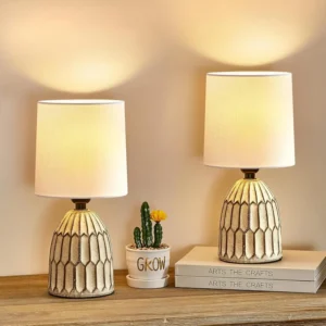 Farmhouse Ceramic Table Lamps Set of 2