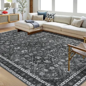 Washable Moroccan Trellis Rug