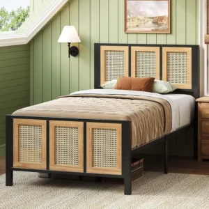 Rattan Platform Bed Frame