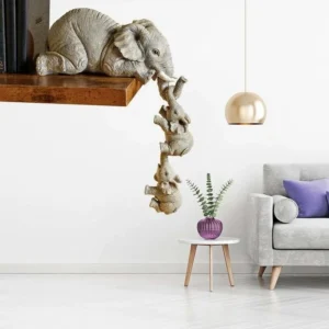 3-Piece Elephant Family Figurine Set